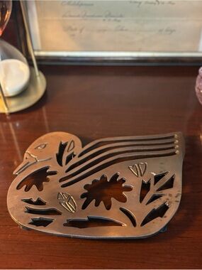 Decorative Copper Duck Trivet
